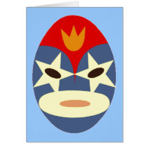 Masque bleu de Lucha Libre Cartes
