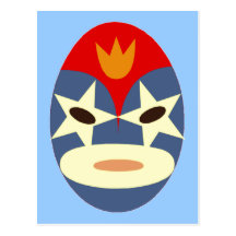 Masque bleu de Lucha Libre Cartes Postales
