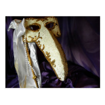 Masque de l'oiseau carte postale