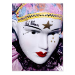 Masque de mardi gras de la Nouvelle-Orléans Carte Postale