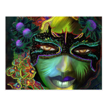 Masque de ressort (Mardi) Cartes Postales