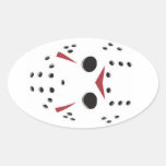 Masque d'hockey sticker ovale