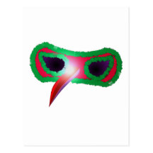 Masque masque carte postale