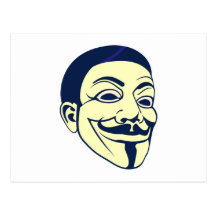 Masque masque carte postale