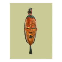 Masque masque carte postale