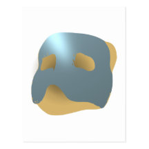 Masque masque carte postale