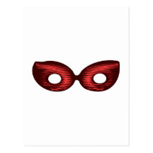 Masque masque carte postale