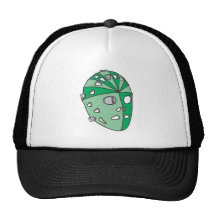 Masque vert de gardien de but casquette
