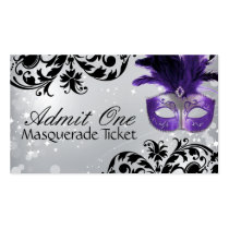 Masquerade Admission Tickets Business Cards