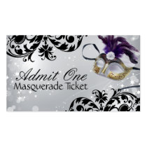 Masquerade Admission Tickets Business Card