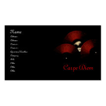 Masquerade Carpe Diem Business Cards