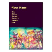 MASQUERADE /DANCE ,MUSIC  purple,blue red,pink Business Cards