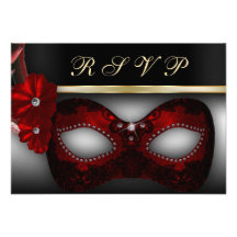 Masquerade Party RSVP Invite