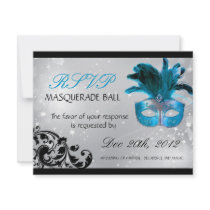 Masquerade RSVP Cards Personalized Announcements