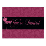 Masquerade  Theatrical Invitation Postcard