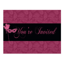 Masquerade  Theatrical Invitation postcards