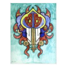 "Masques " Carte Postale