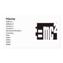 Mass–energy equivalence business card templates