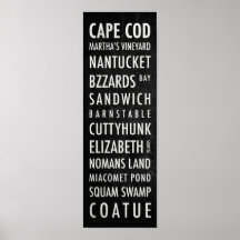 Massachusetts Bus Poster - Cape Cod