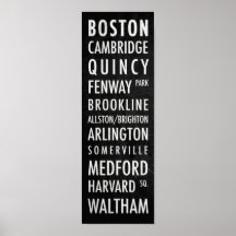 Massachusetts Bus Poster - Greater Boston