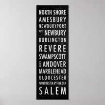 Massachusetts Bus Poster - North of Boston