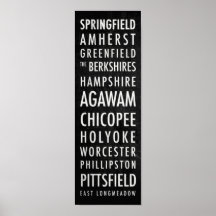 Massachusetts Bus Poster - Western Mass