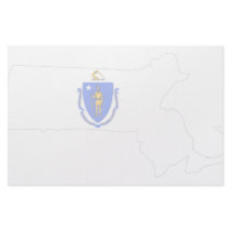 Massachusetts Flag Map Personalized Stationery