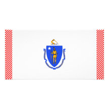 Massachusetts Flag Photo Card