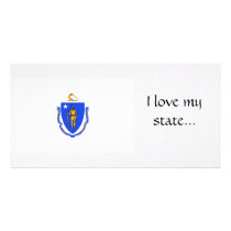 Massachusetts Flag Photo Greeting Card