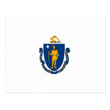 Massachusetts Flag Postcard