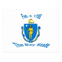 Massachusetts Flag Postcard