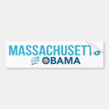 Massachusetts For Barack Obama Biden Bumper Bumper Stickers