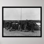 Massachusetts Gun Crew at Fort Totten 1865 Print