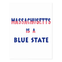 Massachusetts is a Blue State Post Card