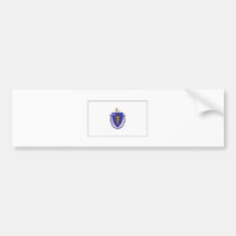 Massachusetts State Flag Bumper Stickers