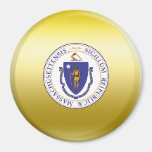 Massachusetts State Seal Fridge Magnets