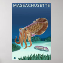 MassachusettsCuttlefish Scene Posters