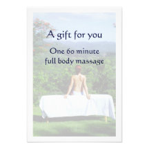 Massage Gift Certificate Invite