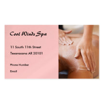 Massage hands photo II Business Card Templates