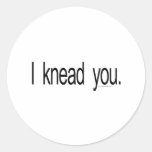 Massage - I knead you Round Stickers