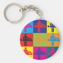 Massage Pop Art Key Chain