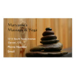 Massage Stones and Wood Business Card Template