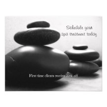 Massage Stones Custom Announcements