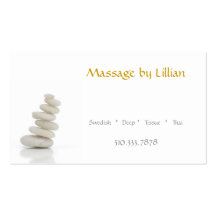 Massage Stones II Business Card Templates