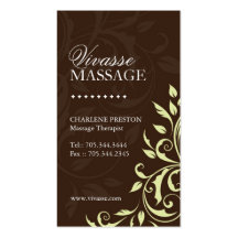 Massage Therapist Business Card