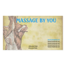 Massage therapist business card template