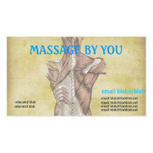 Massage therapist business card template