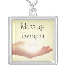 Massage Therapist Necklace with Hand