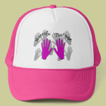 Massage Therapist PINK  Hands Design hats