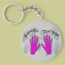 Massage Therapist PINK  Hands Design keychains